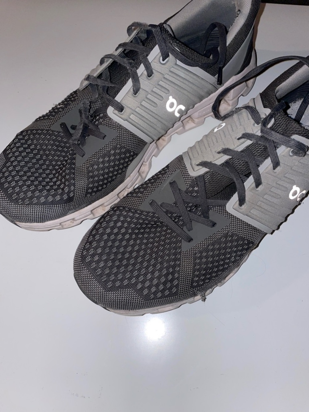 On Cloud Running Men's Athletic Shoes in Black and Gray 13